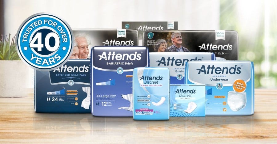 Attends shop incontinence pads
